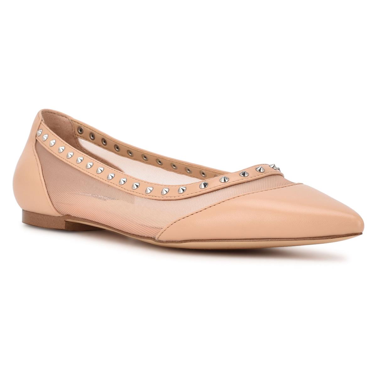 Dámské Baleríny Nine West Bizzie Pointy Špicí Růžové | 4615DLQEF