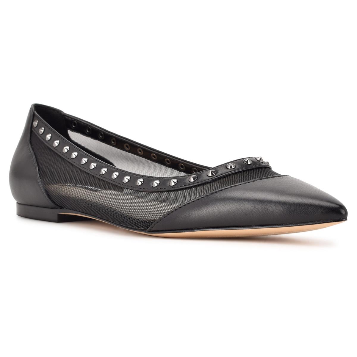 Dámské Baleríny Nine West Bizzie Pointy Špicí Černé | 6204CJLNB