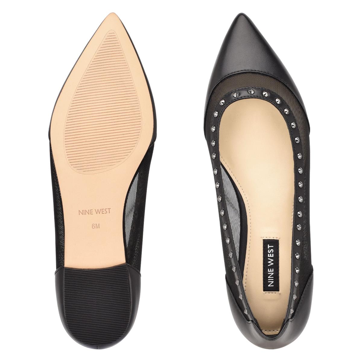 Dámské Baleríny Nine West Bizzie Pointy Špicí Černé | 6204CJLNB