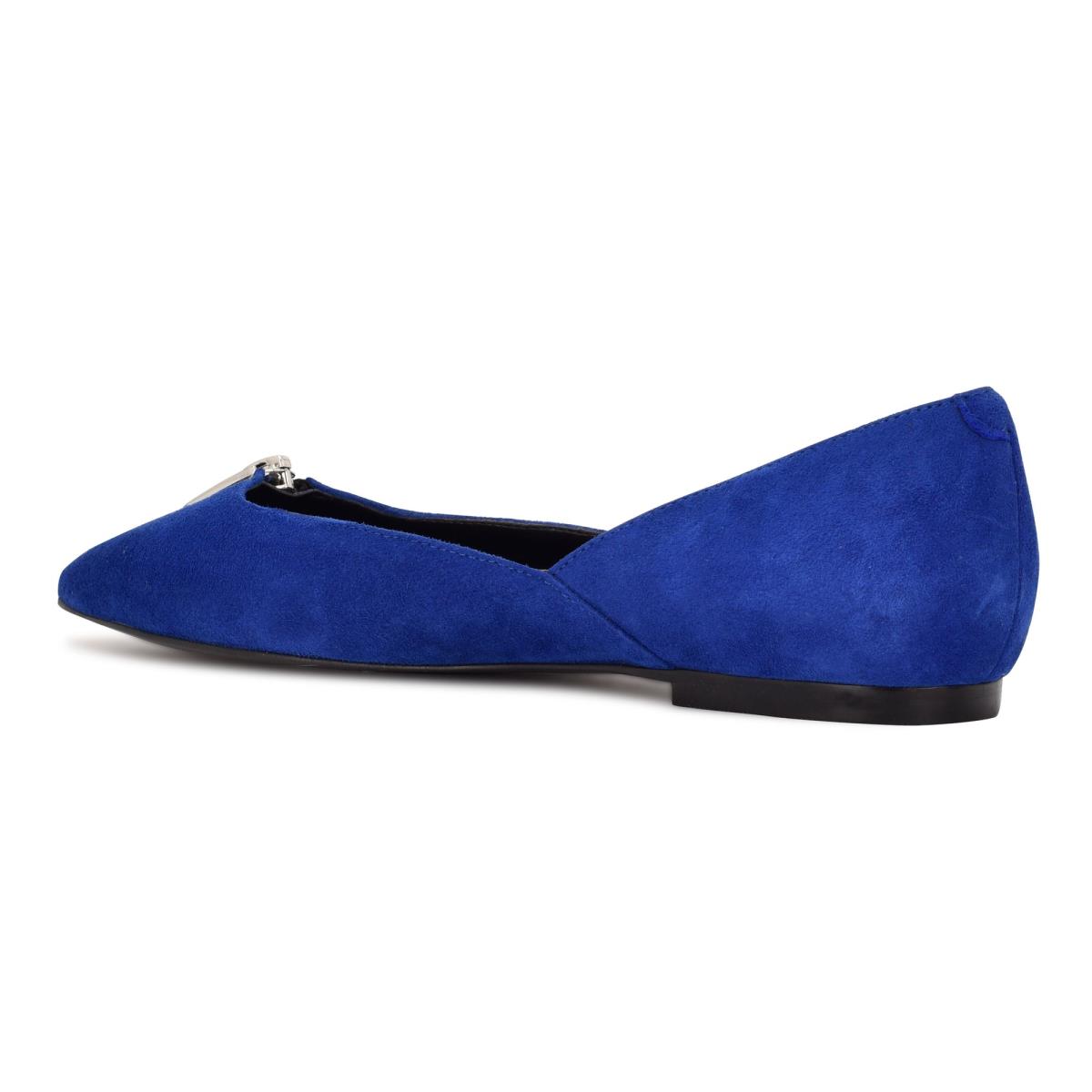 Dámské Baleríny Nine West Brina Pointy Špicí Tmavě Blankyt | 9483XZIWJ