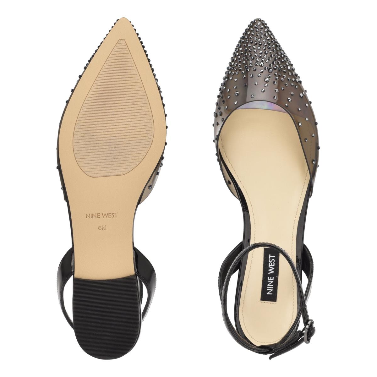 Dámské Baleríny Nine West Briya Pointy Špicí Černé | 9375HWSCI