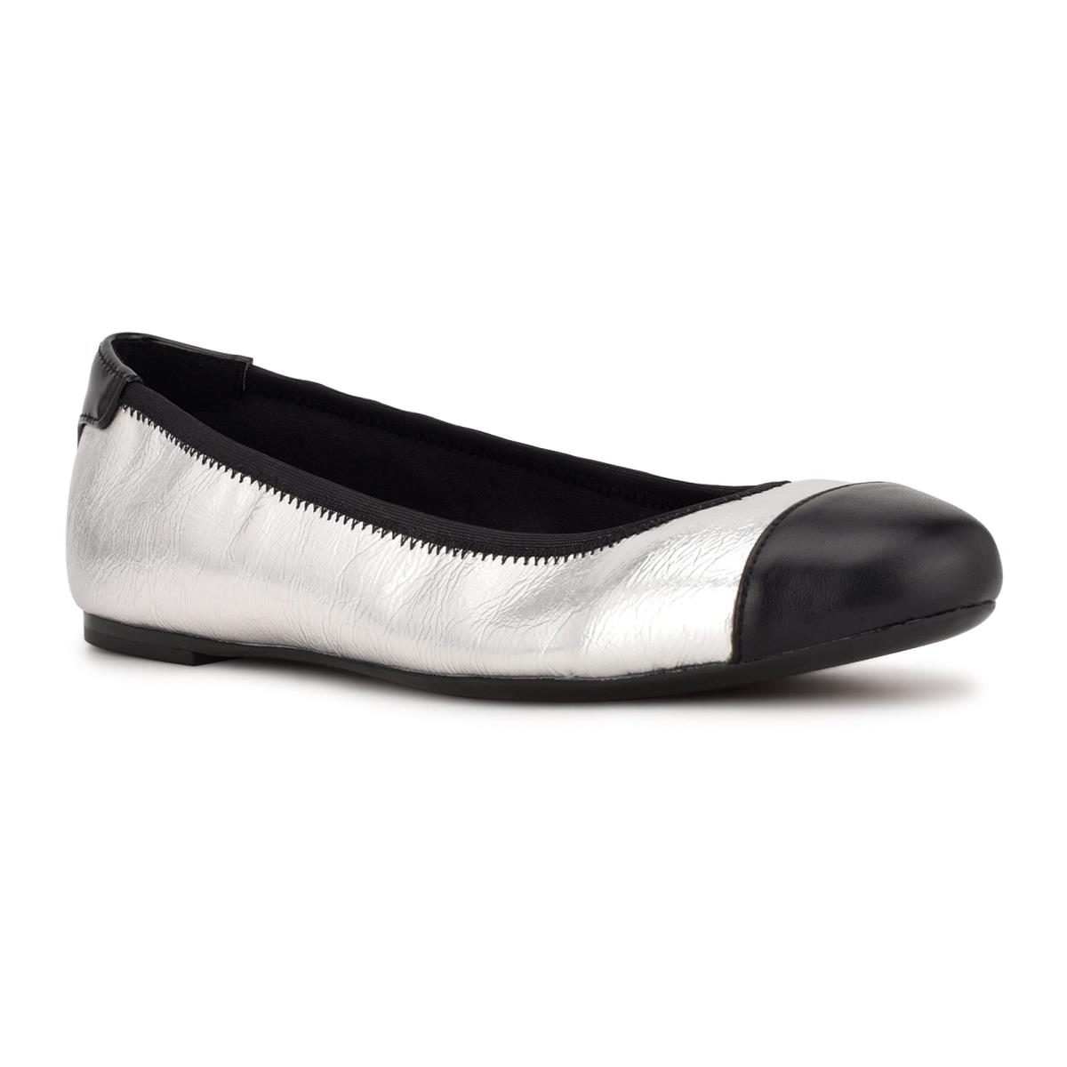 Dámské Baleríny Nine West Capted Ballet Stříbrné | 7096EMHXV