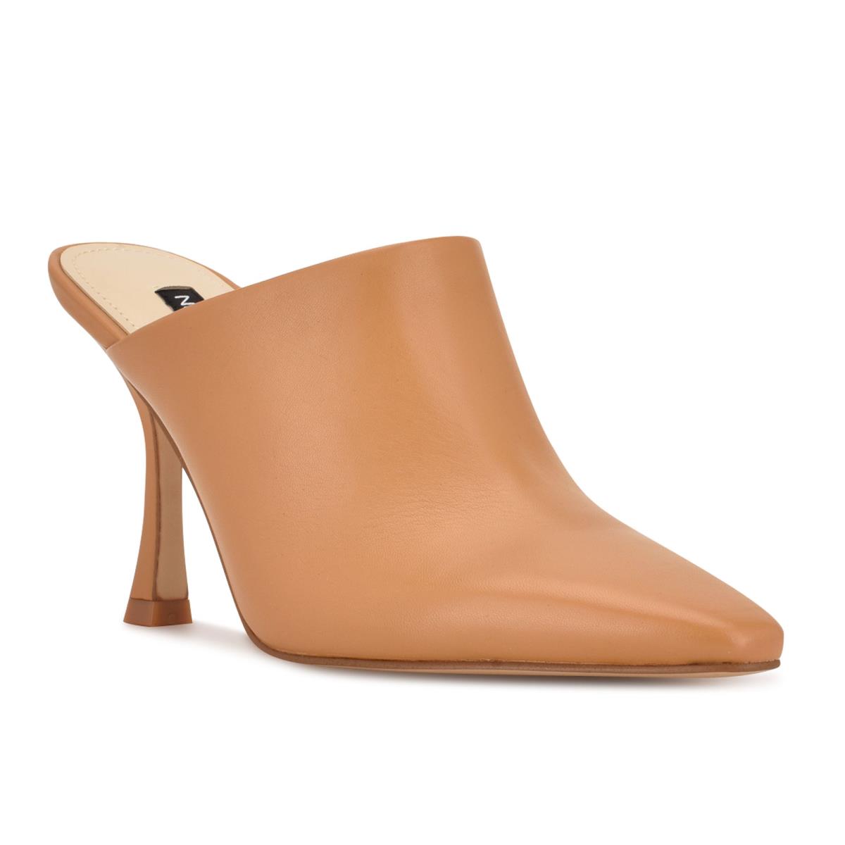 Dámské Boty Mules Nine West Ciao Heel Béžový | 9547FPIWR