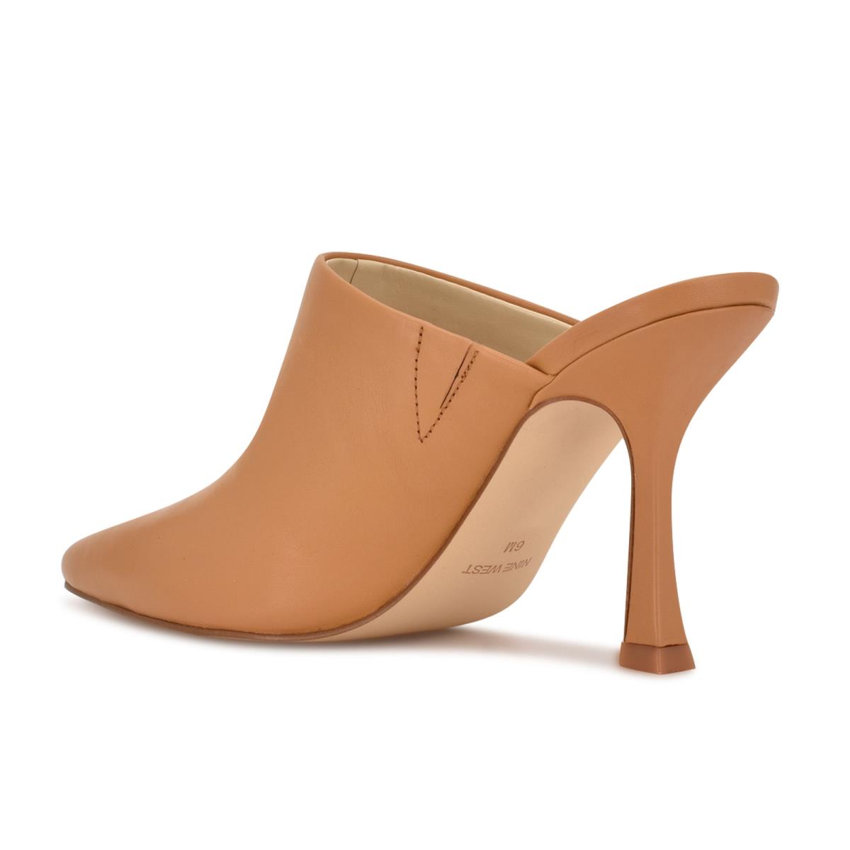 Dámské Boty Mules Nine West Ciao Heel Béžový | 9547FPIWR