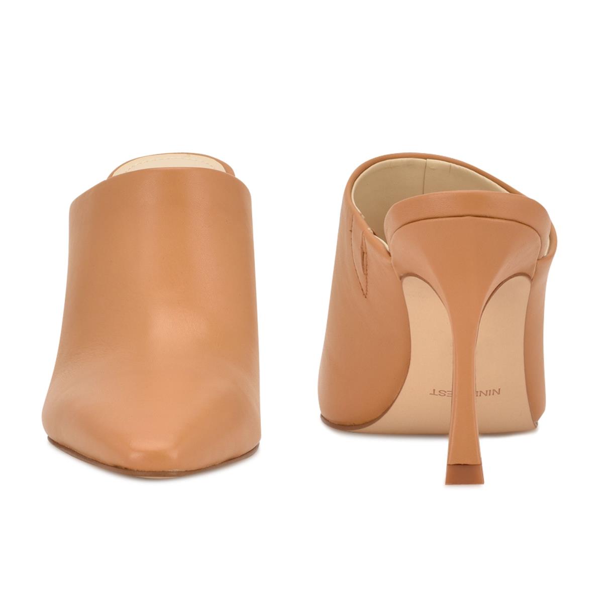 Dámské Boty Mules Nine West Ciao Heel Béžový | 9547FPIWR