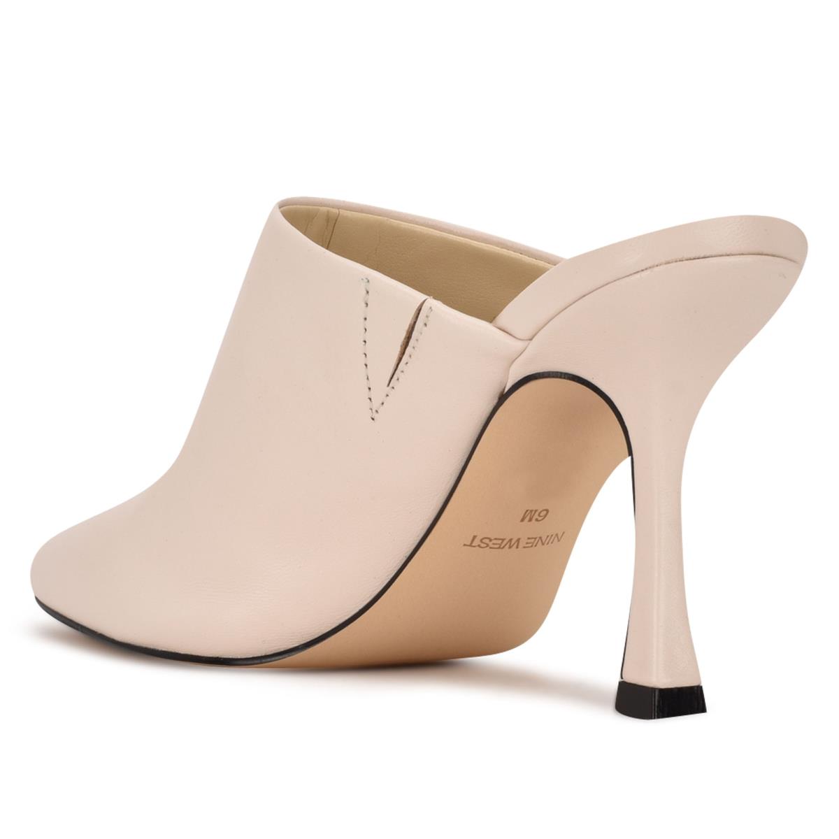 Dámské Boty Mules Nine West Ciao Heel Krém | 0295ADMJL