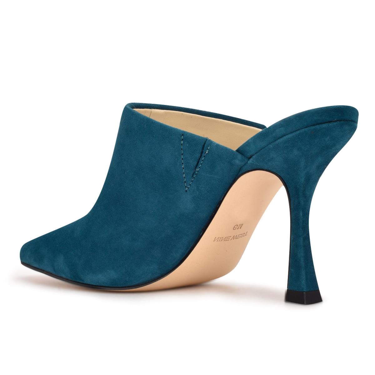 Dámské Boty Mules Nine West Ciao Heel Tyrkysové | 8045RBSDC