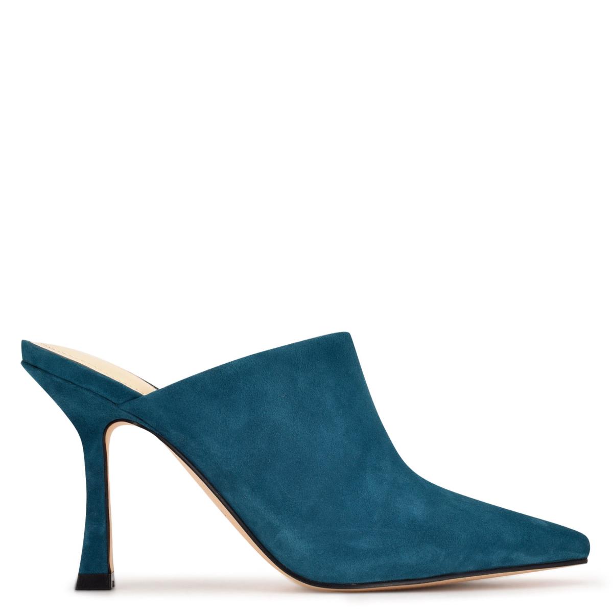 Dámské Boty Mules Nine West Ciao Heel Tyrkysové | 8045RBSDC