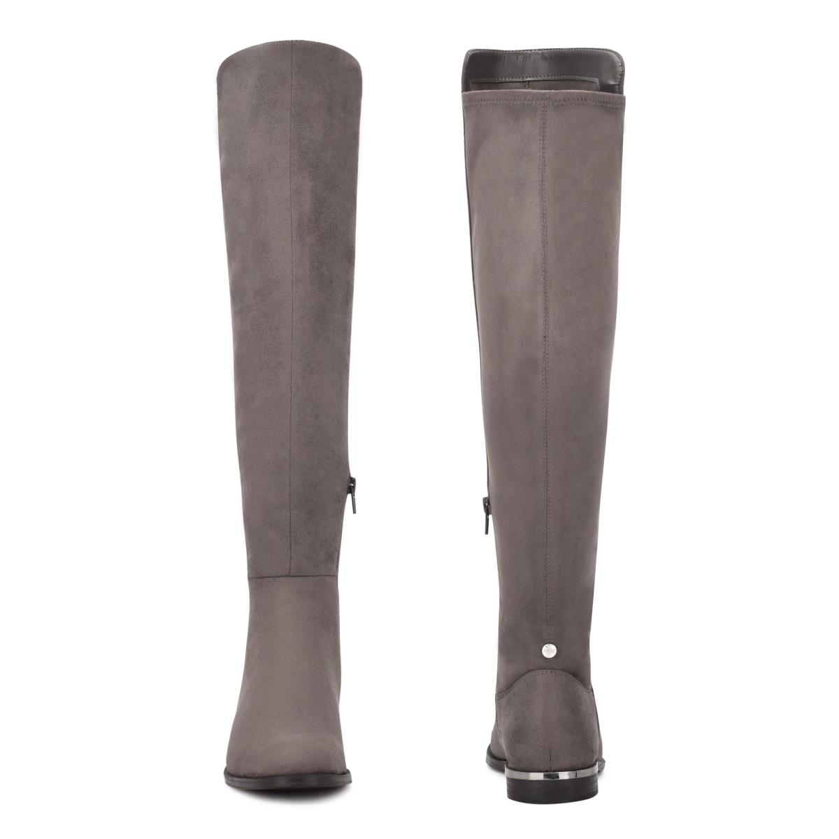 Dámské Boty Nine West Allair Over the Knee Šedé | 8309LUGSD