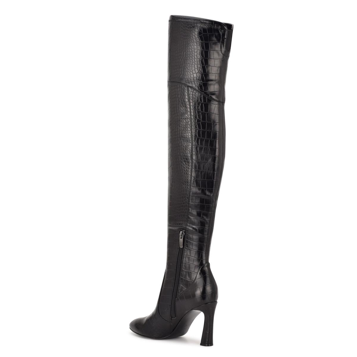 Dámské Boty Nine West Sizzle Over The Knee Heel Černé | 9014ZEOLM