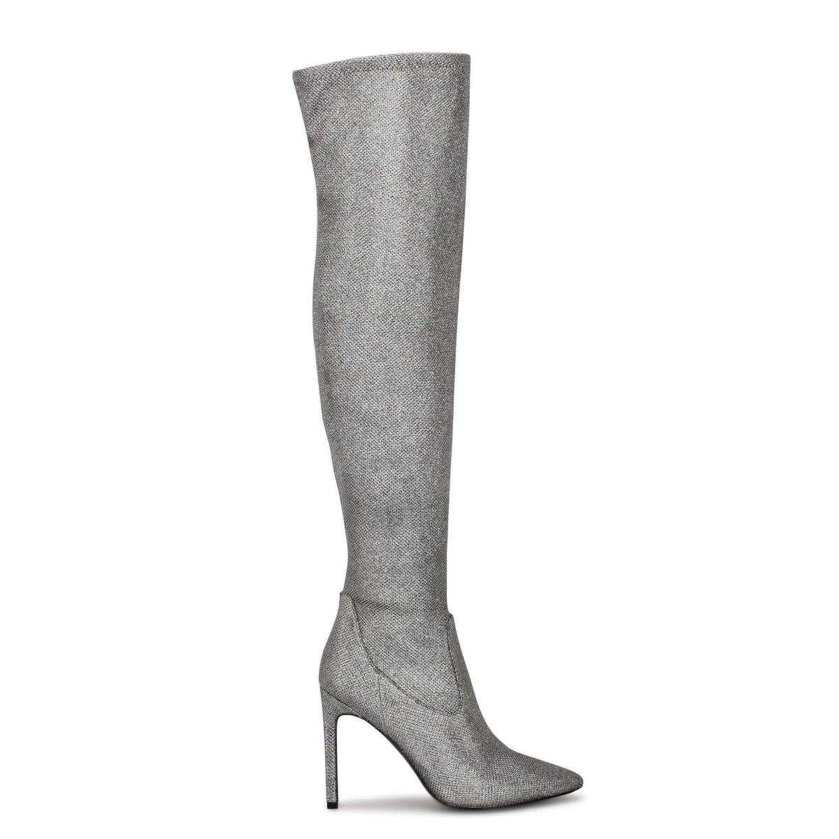 Dámské Boty Nine West Tacy Over The Knee Blankyt Šedé | 3186XUTZV