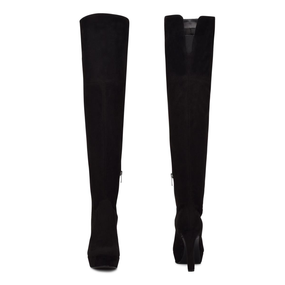 Dámské Boty na Platformy Nine West Gotcha Široké Calf Over the Knee Černé | 2475LBKXY