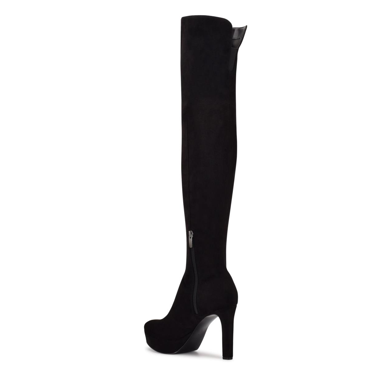 Dámské Boty na Platformy Nine West Gotcha Over the Knee Černé | 5926SGXZV