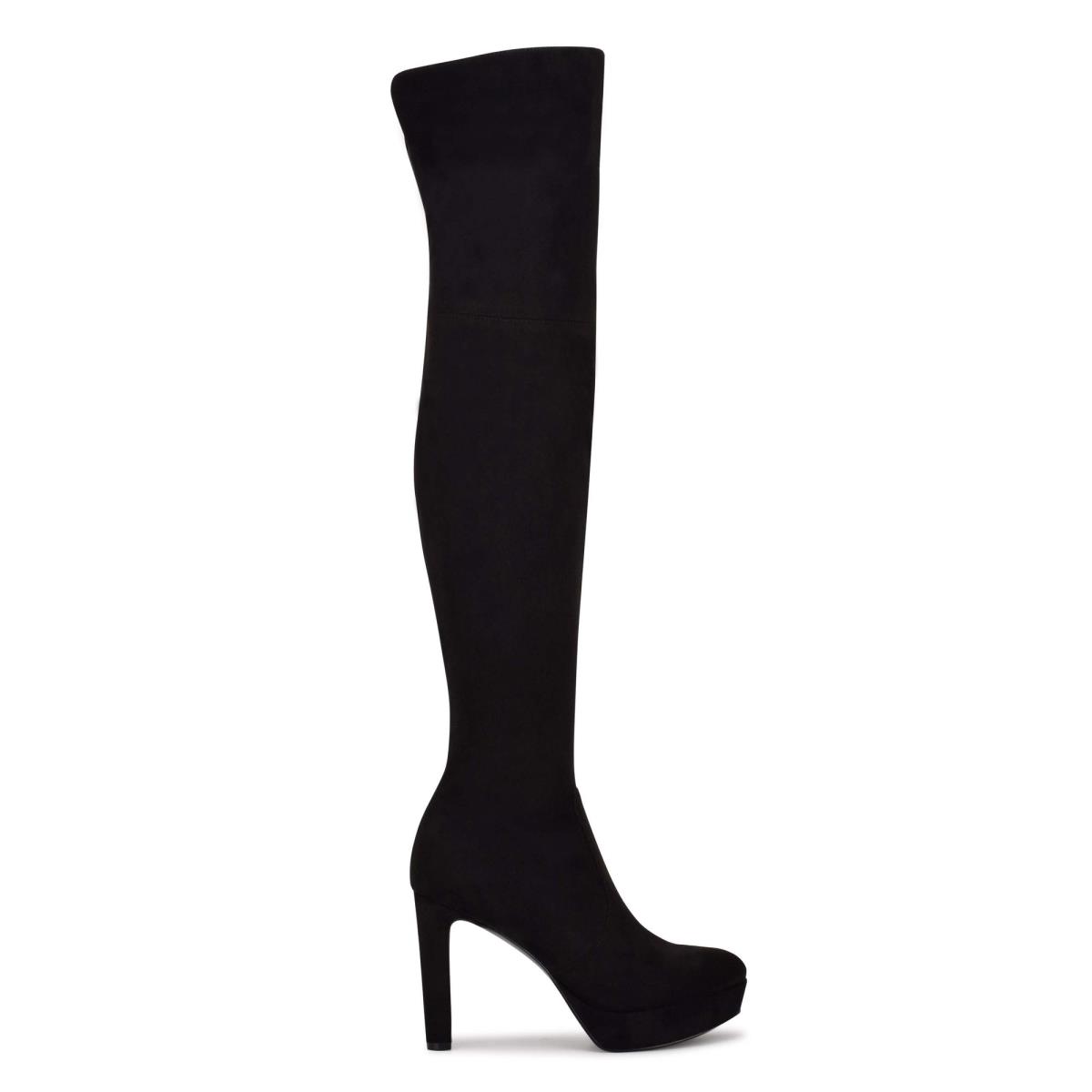 Dámské Boty na Platformy Nine West Gotcha Over the Knee Černé | 5926SGXZV