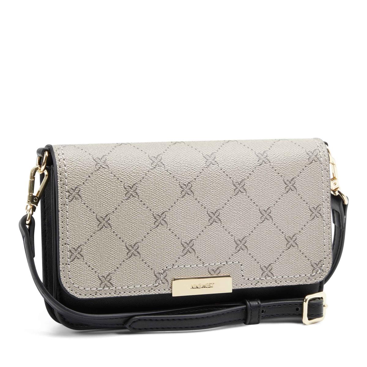 Dámské Crossbody Kabelky Nine West Lawson Wallet On A String Černé Bílé | 4831THGOQ