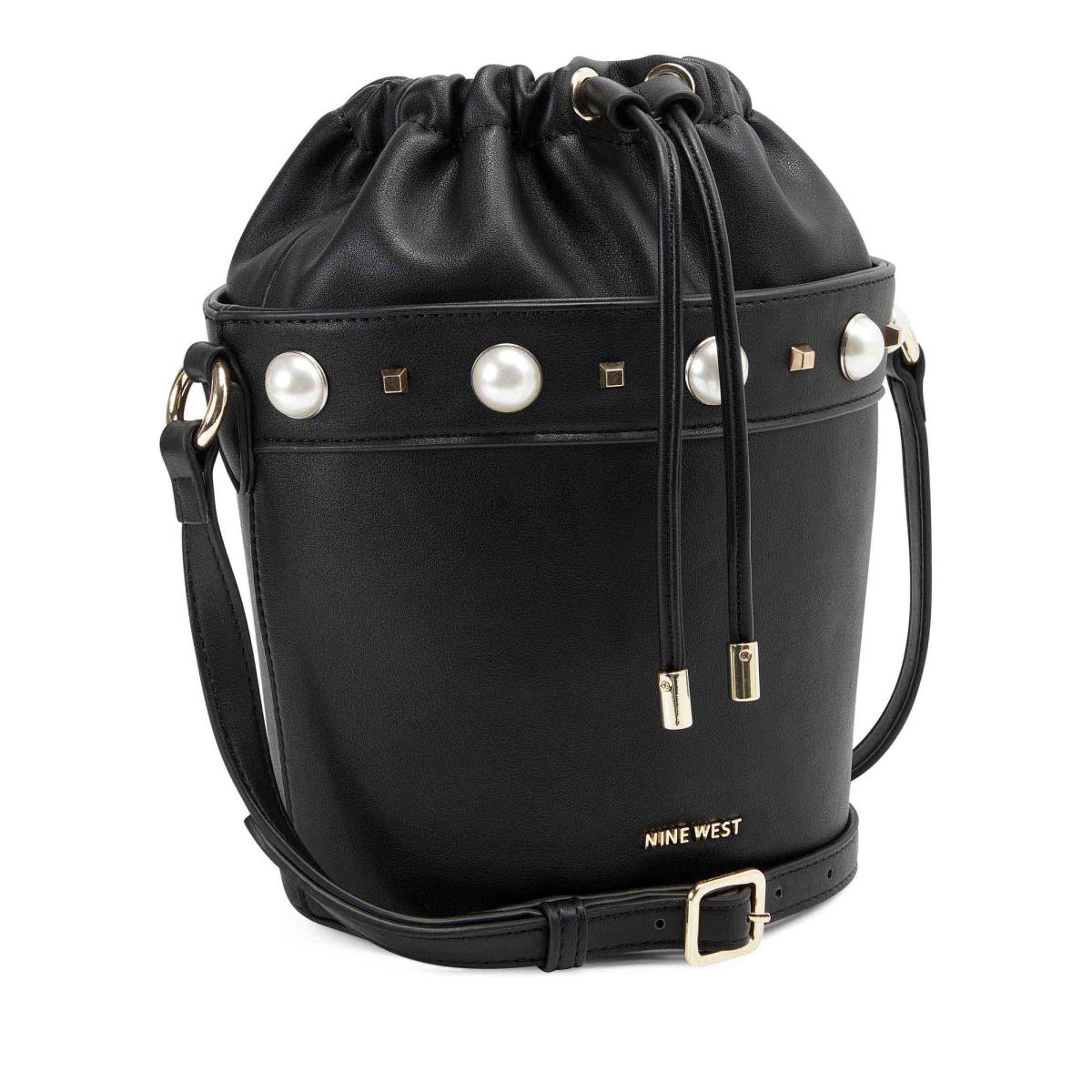 Dámské Crossbody Kabelky Nine West Laylin Drawstring Bucket Černé | 5631UKBYM