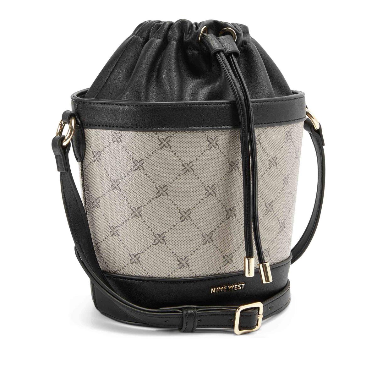 Dámské Crossbody Kabelky Nine West Laylin Drawstring Bucket Černé | 8249IHCGR