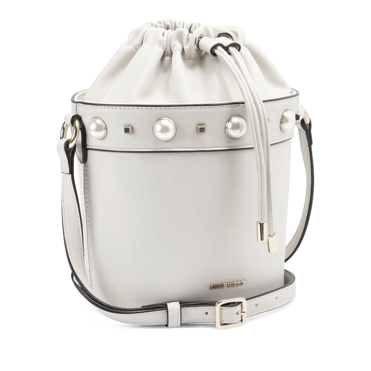 Dámské Crossbody Kabelky Nine West Laylin Drawstring Bucket Bílé | 9587YLIZO