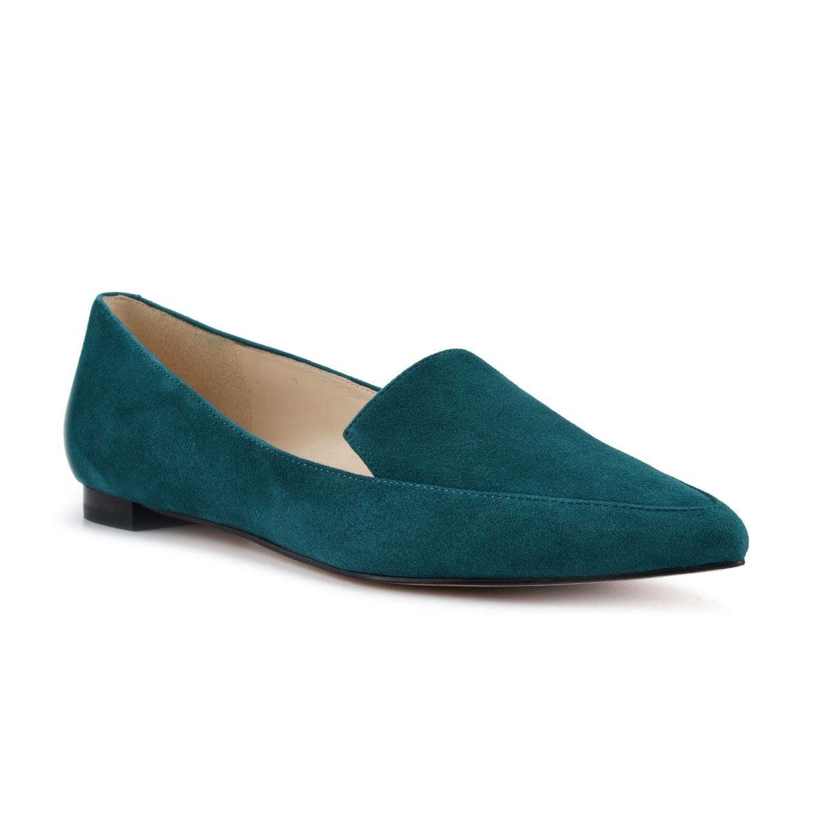 Dámské Flats Nine West Abay Smoking Tyrkysové | 8573ISMAY