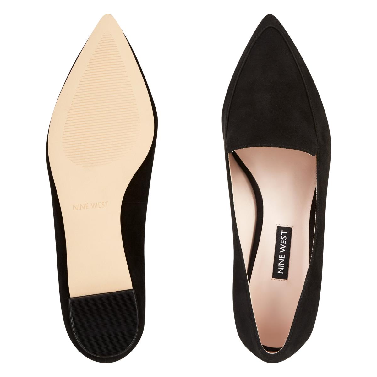 Dámské Flats Nine West Abay Smoking Černé | 0642TMRAN