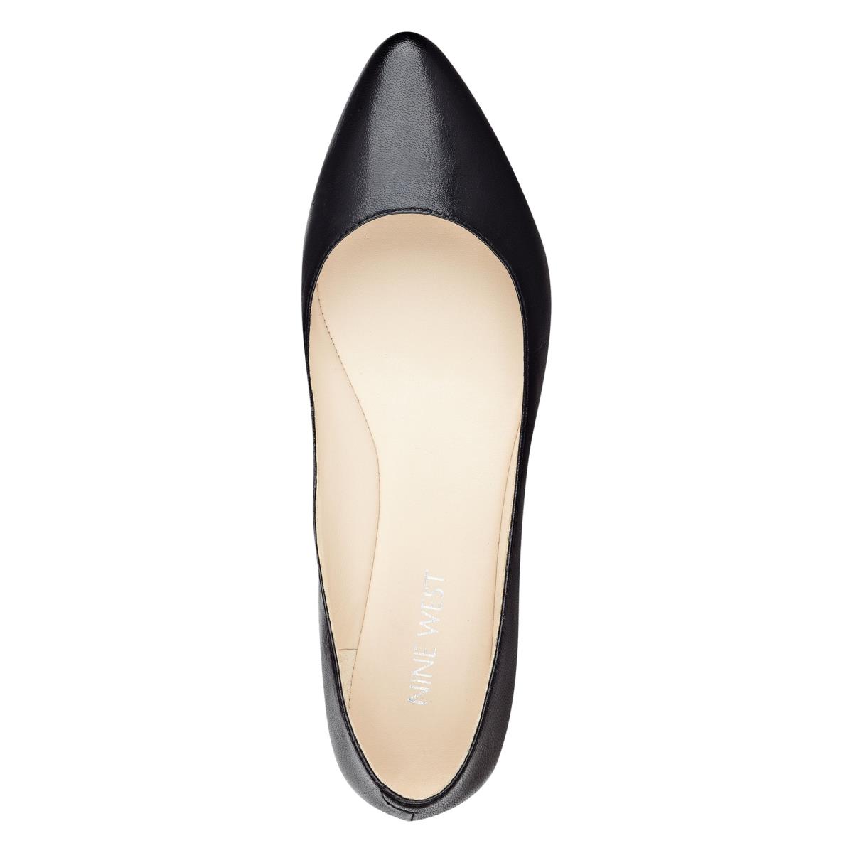 Dámské Flats Nine West Speakup Almond Špicí Černé | 5260BIMLS