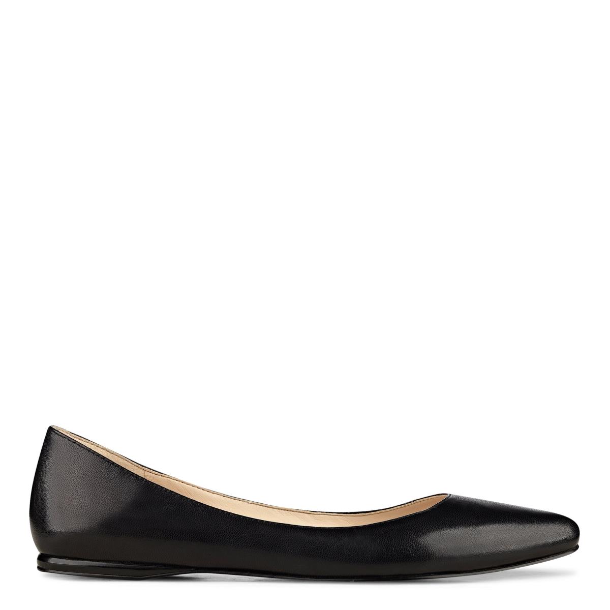 Dámské Flats Nine West Speakup Almond Špicí Černé | 5260BIMLS