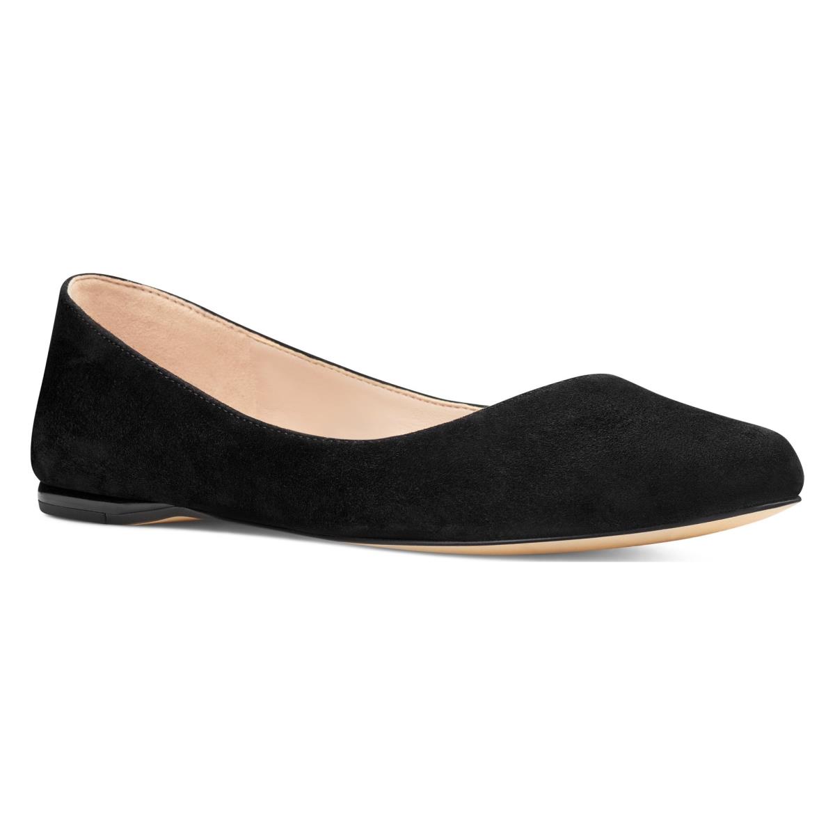 Dámské Flats Nine West Speakup Almond Špicí Černé | 6532OHLIC