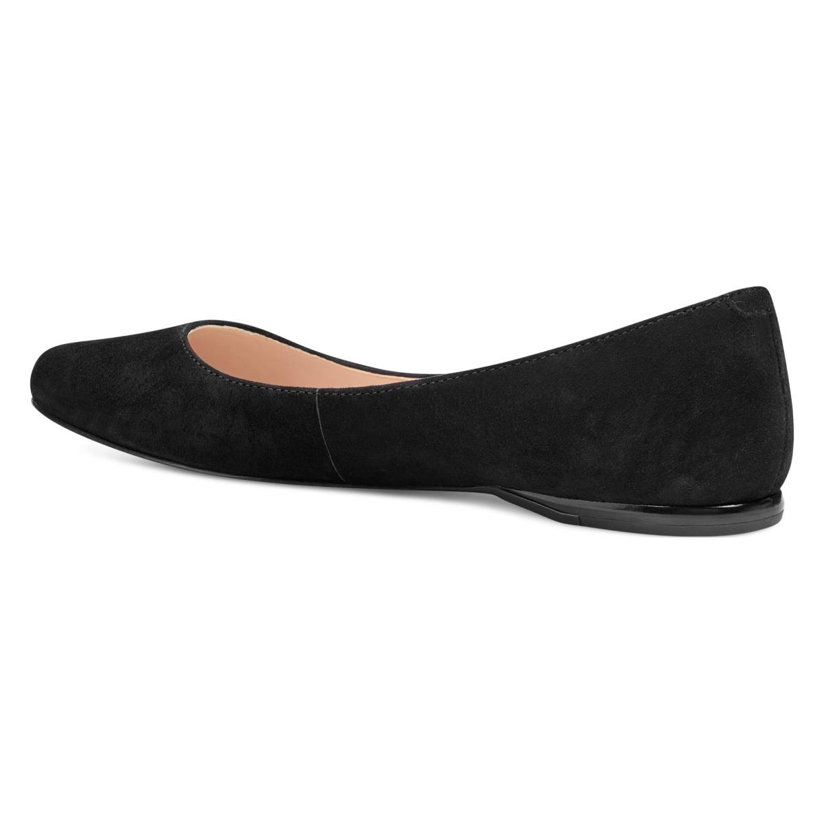 Dámské Flats Nine West Speakup Almond Špicí Černé | 6532OHLIC