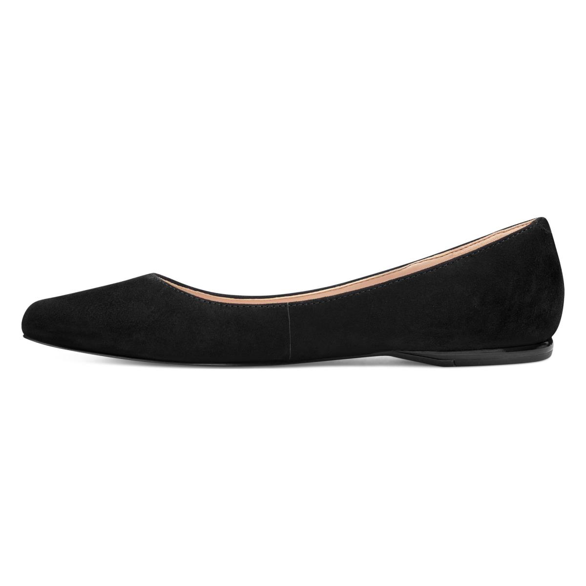 Dámské Flats Nine West Speakup Almond Špicí Černé | 6532OHLIC