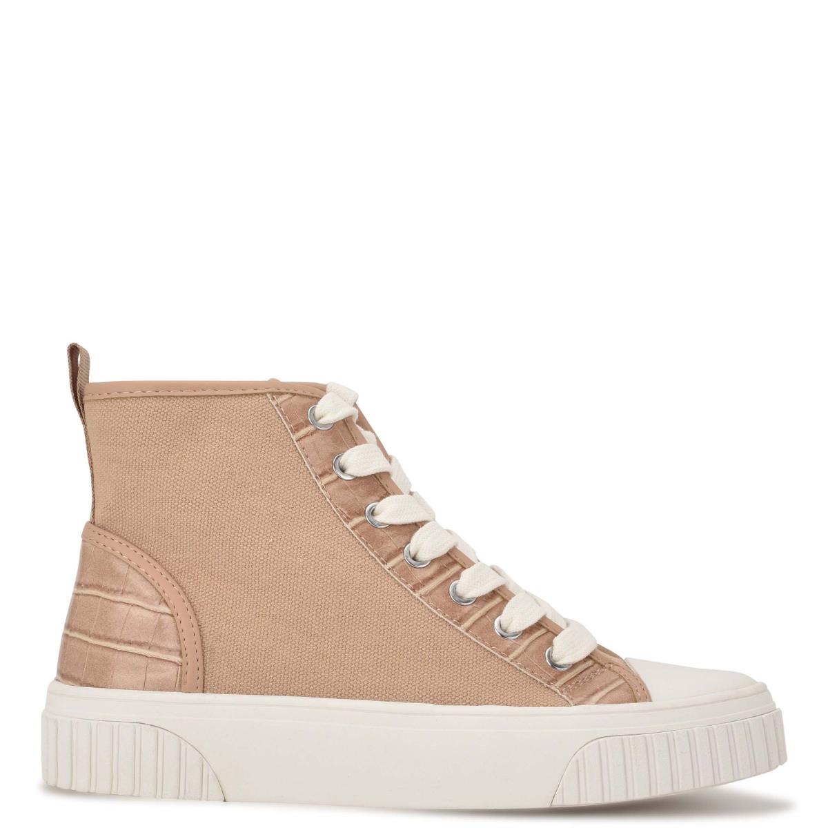 Dámské High Top Sneakers Nine West Dyiane Koralove Hnědé | 6734TUEPS