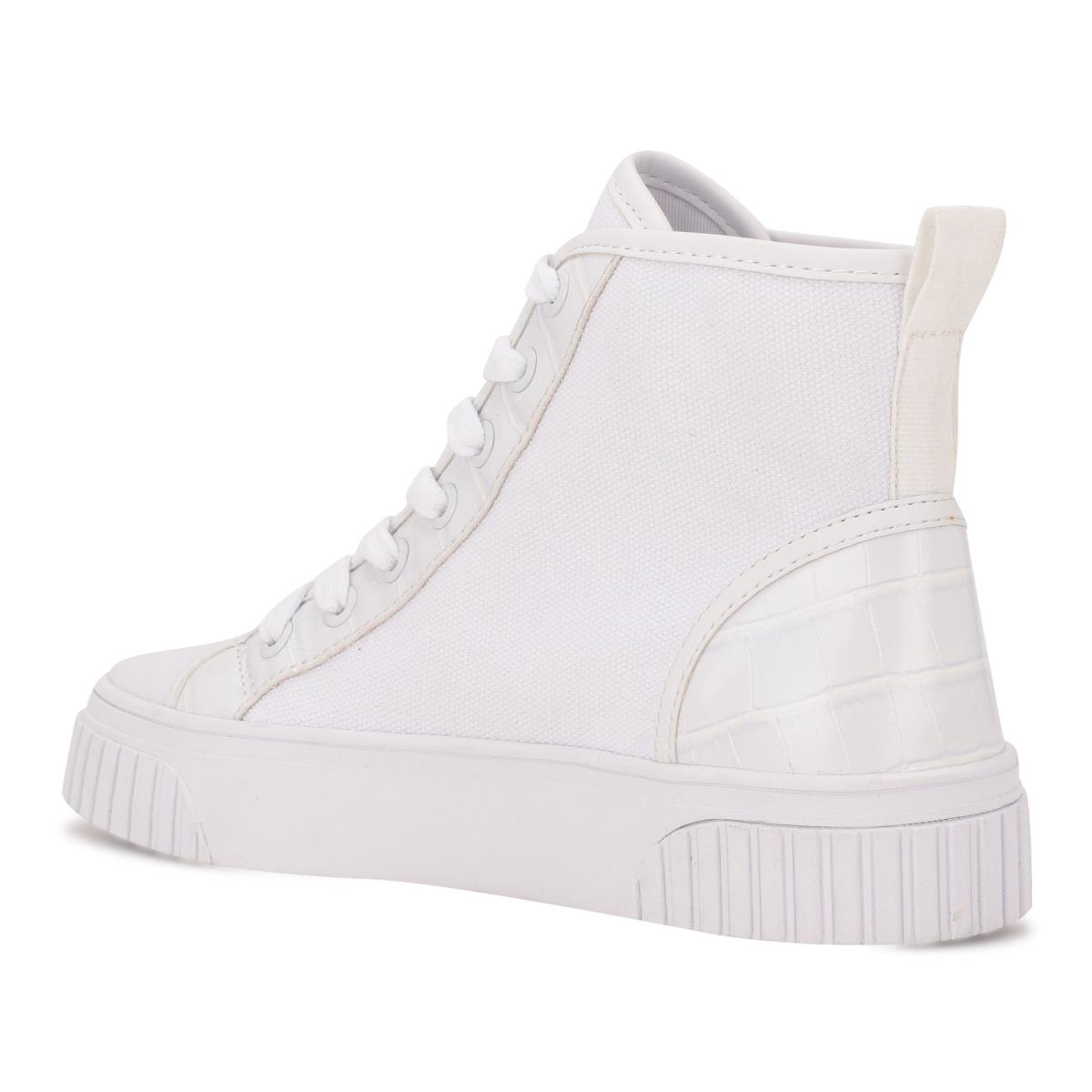 Dámské High Top Sneakers Nine West Dyiane Bílé | 7069XSPKB