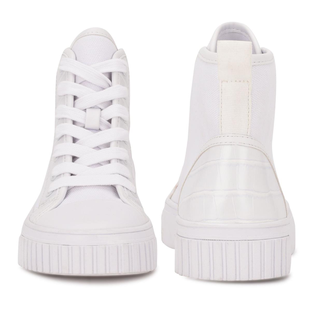 Dámské High Top Sneakers Nine West Dyiane Bílé | 7069XSPKB