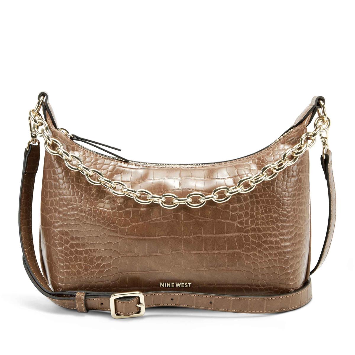 Dámské Kabelky Přes Rameno Nine West Ronnie Top Zip Shoulder Bag Hnědé | 6349VJOPY