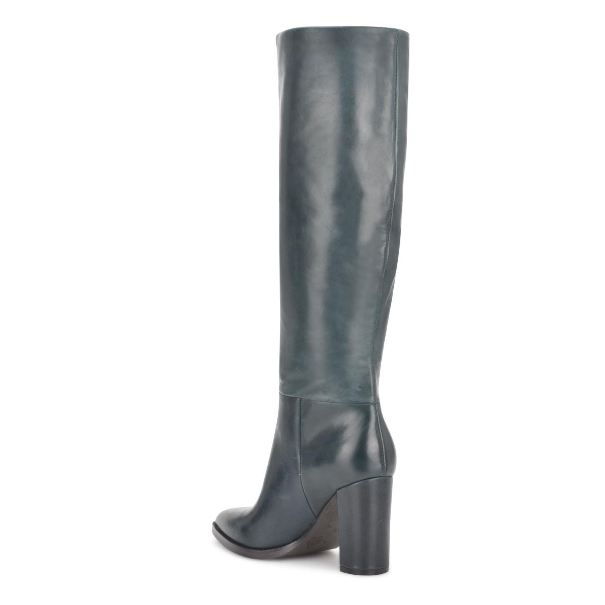 Dámské Kozačky na Podpatku Nine West Hiya Obsidian | 4915UYOQE