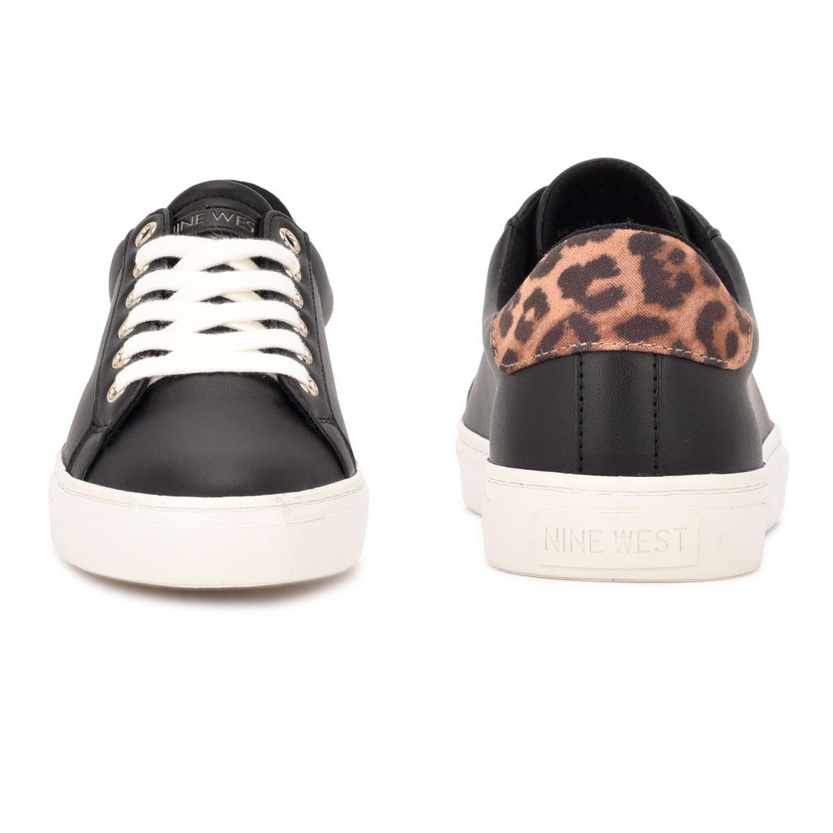 Dámské Ležérní Tenisky Nine West Best Černé Leopard | 9704PFMRL