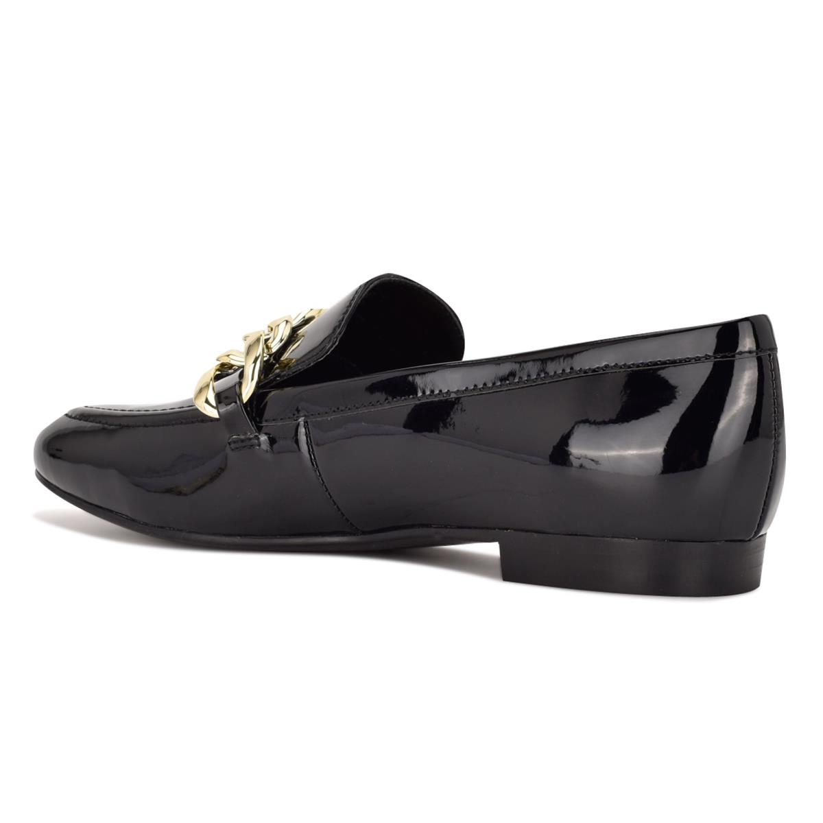 Dámské Loafers Nine West Chain Slip-On Černé | 0384GMFLX