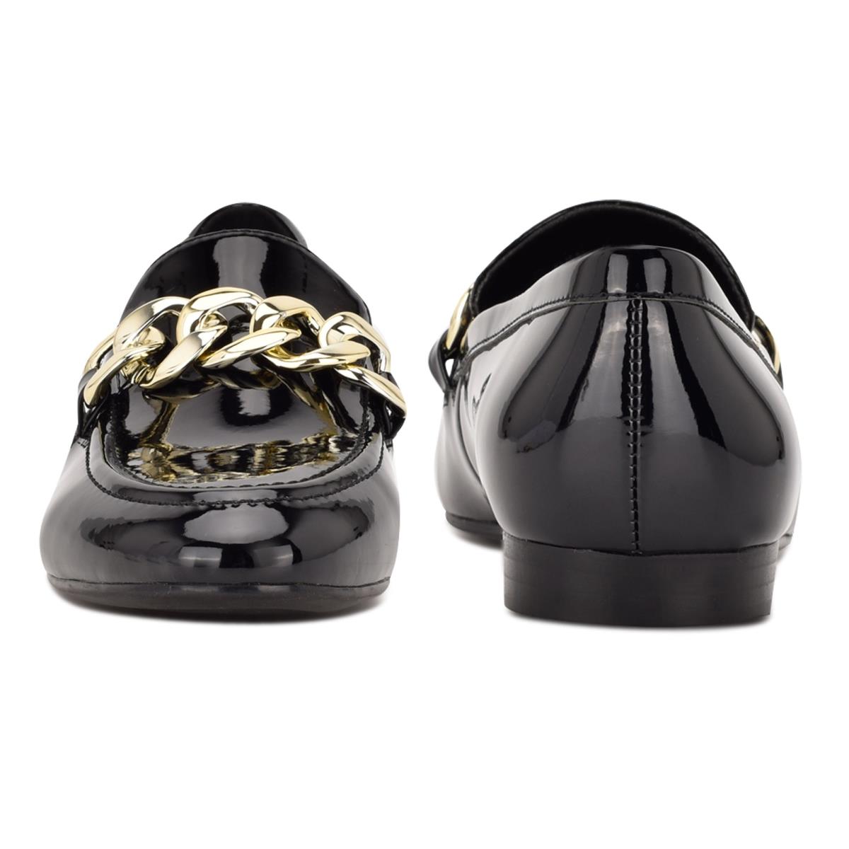 Dámské Loafers Nine West Chain Slip-On Černé | 0384GMFLX