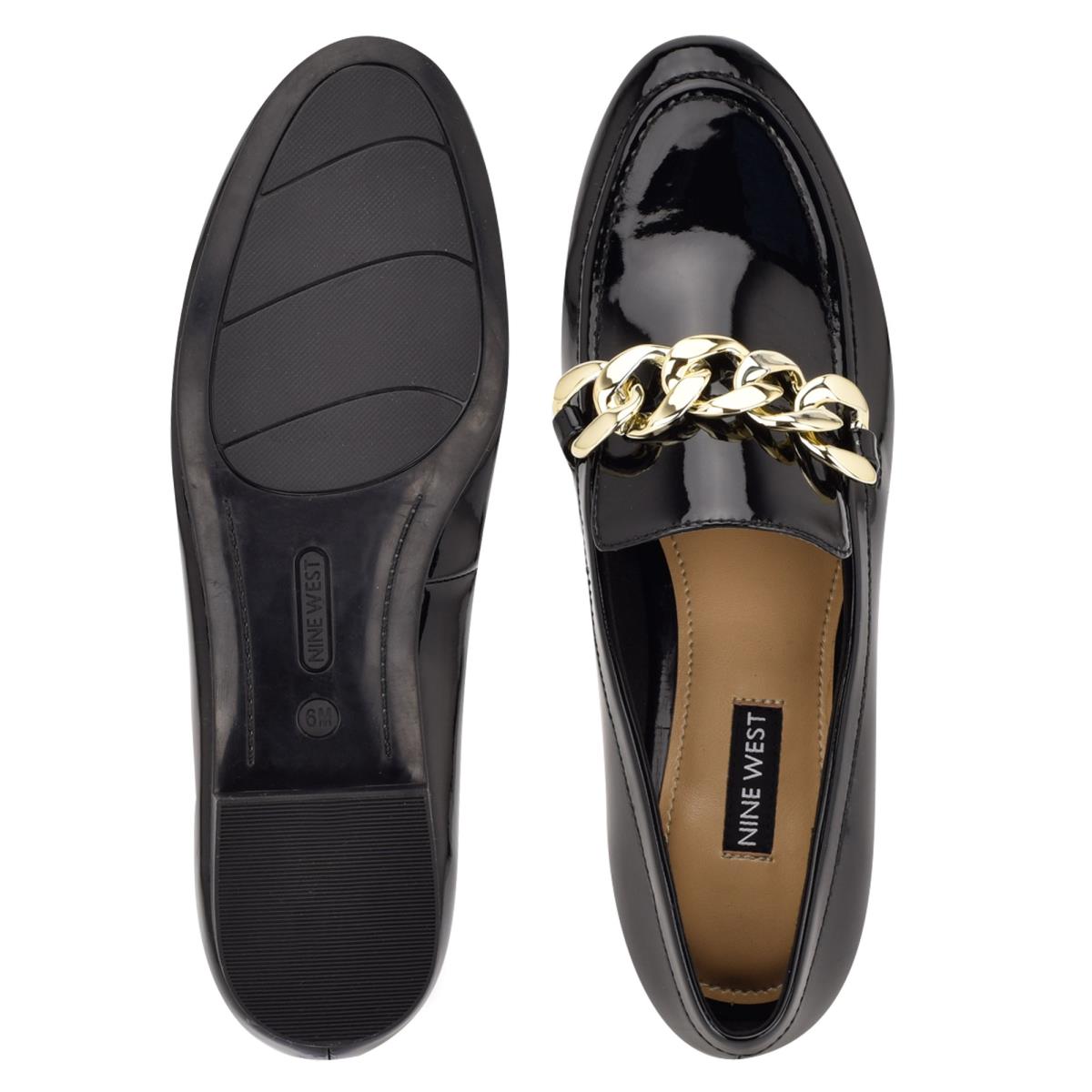 Dámské Loafers Nine West Chain Slip-On Černé | 0384GMFLX