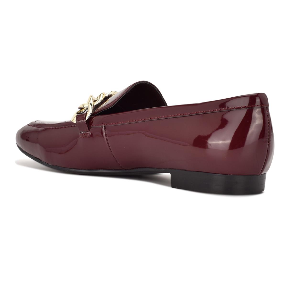 Dámské Loafers Nine West Chain Slip-On Červené | 8014QXPRT