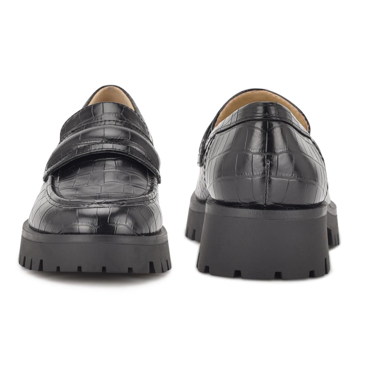 Dámské Loafers Nine West Garren Lug Sole Černé | 1847AGMSU