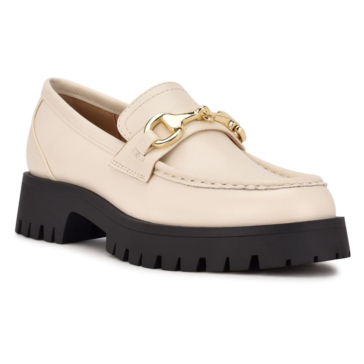 Dámské Loafers Nine West Gonehme Lug Sole Krém | 2573CMXNO