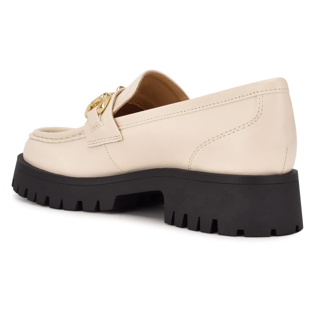 Dámské Loafers Nine West Gonehme Lug Sole Krém | 2573CMXNO