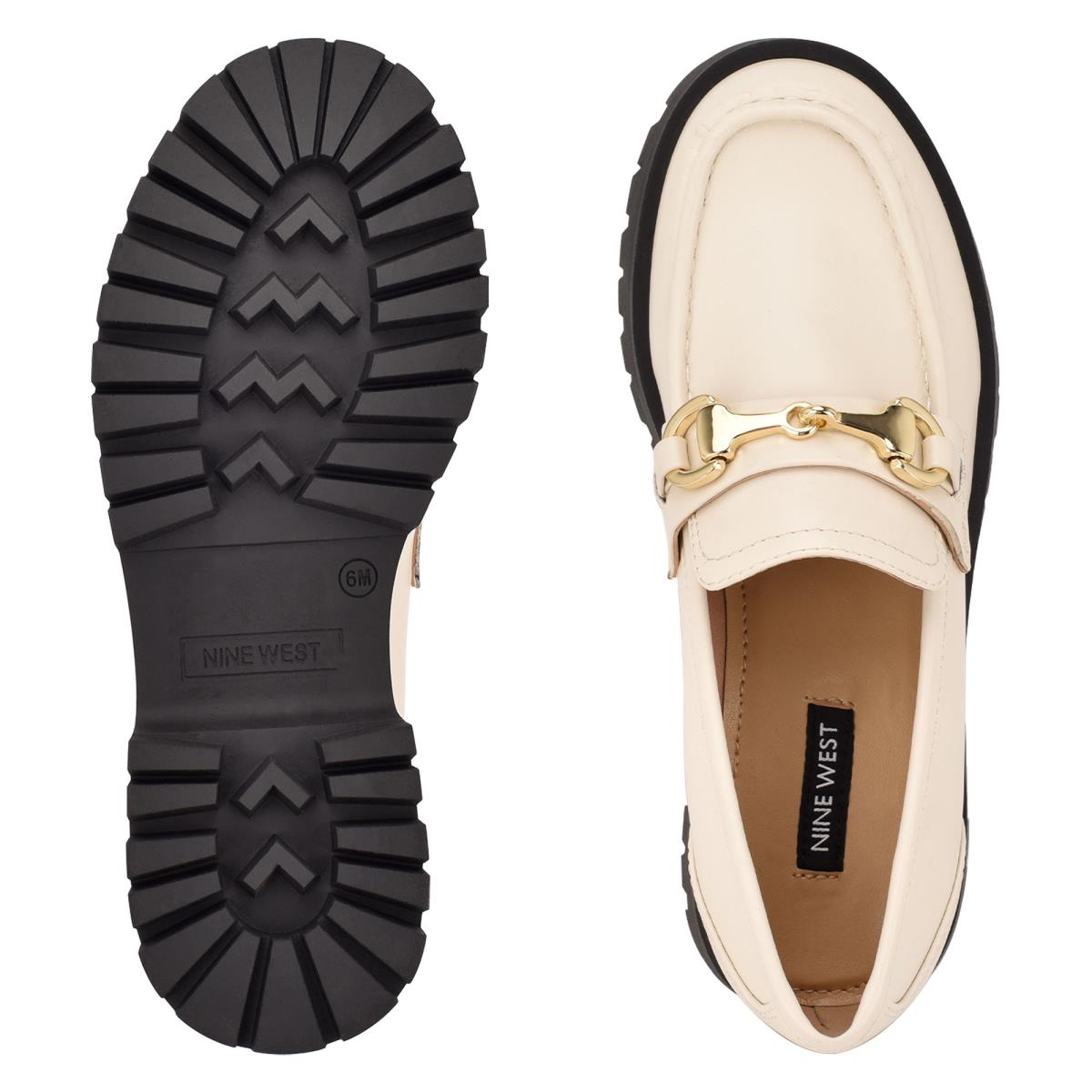 Dámské Loafers Nine West Gonehme Lug Sole Krém | 2573CMXNO