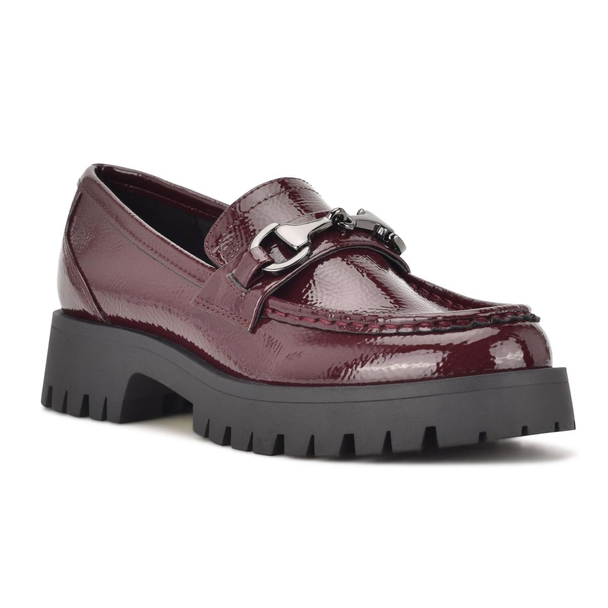 Dámské Loafers Nine West Gonehme Lug Sole Červené | 2805WGNKD