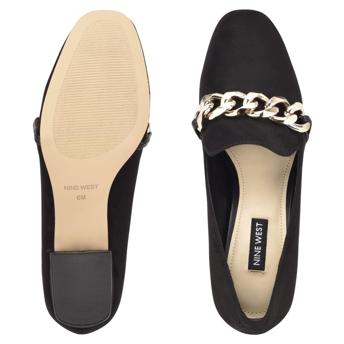 Dámské Loafers Nine West Remal Podpatku Černé Černé | 8176YDTBK