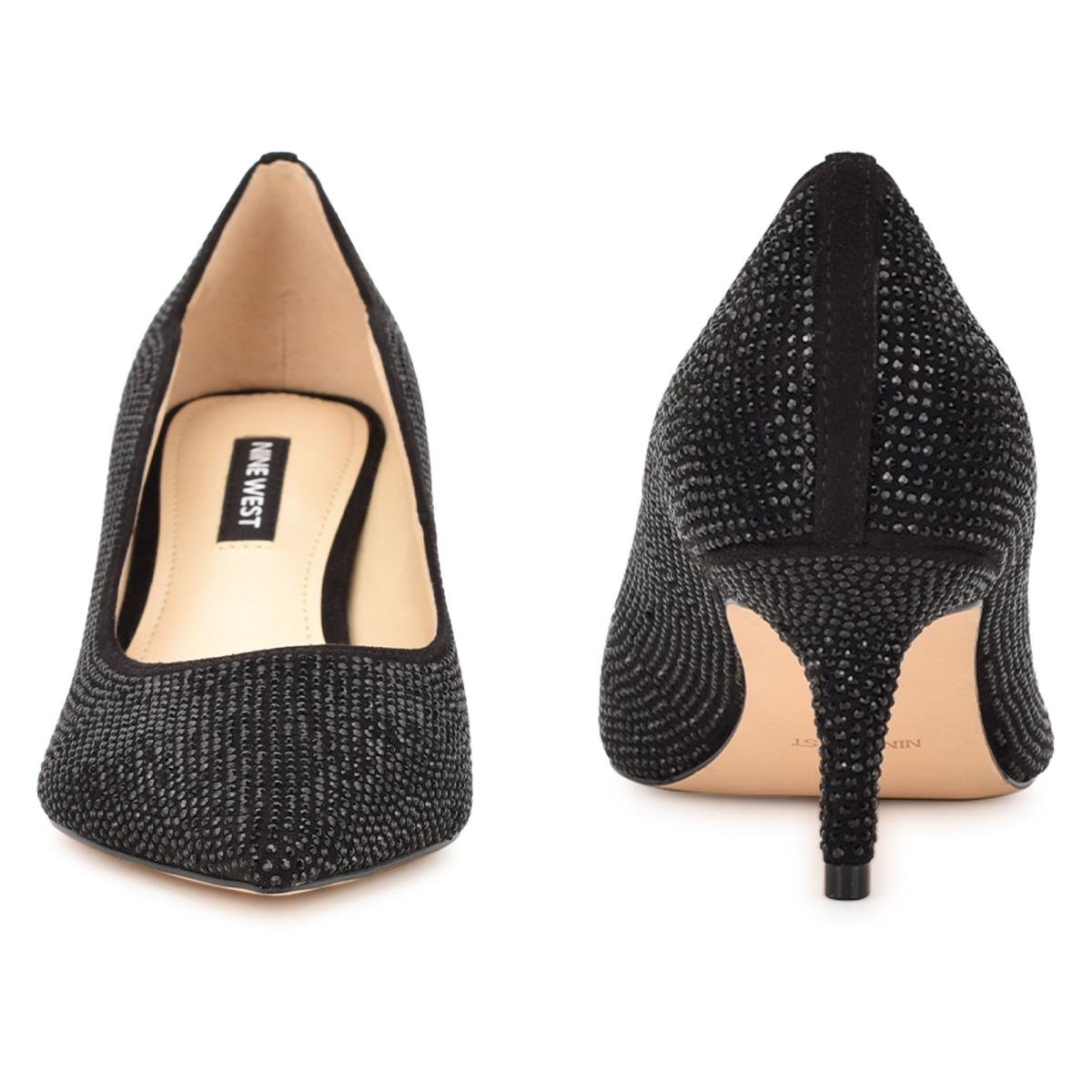 Dámské Lodičky Nine West Abaline Rhinestone Pointy Špicí Černé | 6012ERVXU