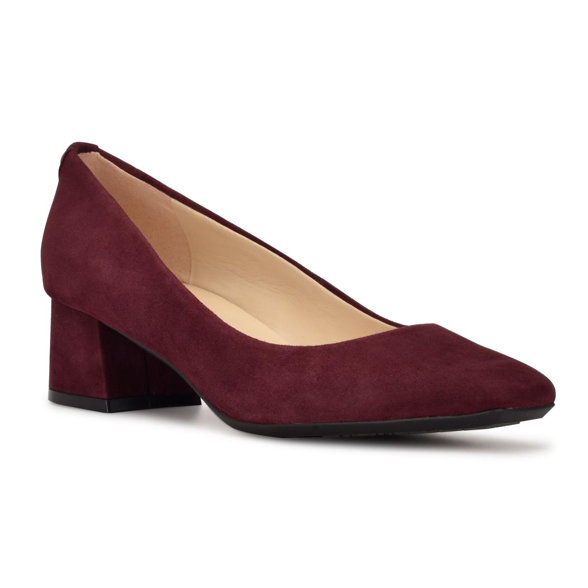 Dámské Lodičky Nine West Cloe 9x9 Block Heel Claret | 9162FDTLV