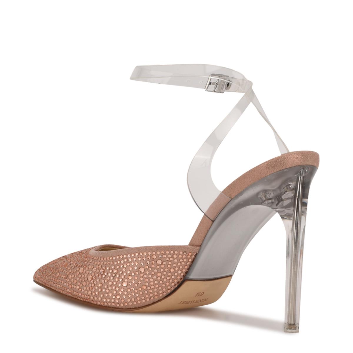 Dámské Lodičky Nine West Sparkel Ankle Páskové Béžový | 0867MCTJW