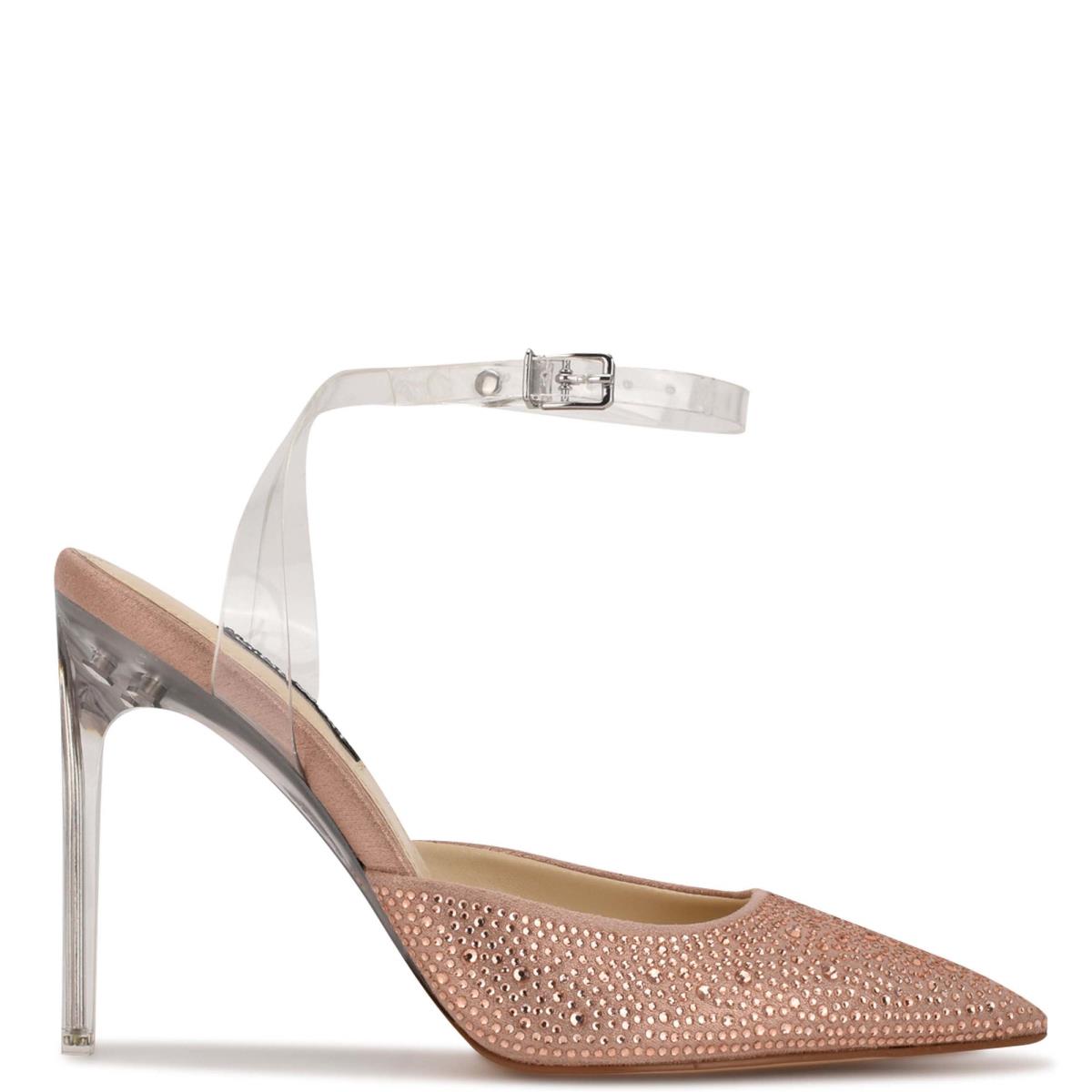 Dámské Lodičky Nine West Sparkel Ankle Páskové Béžový | 0867MCTJW