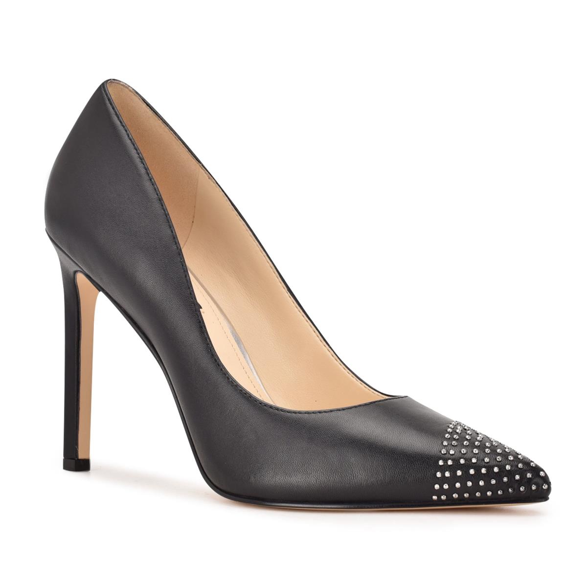 Dámské Lodičky Nine West Tadaa Studded Pointy Špicí Černé | 7163FKRPX